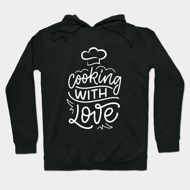 Cooking with love chef hat design Hoodie by artsybloke